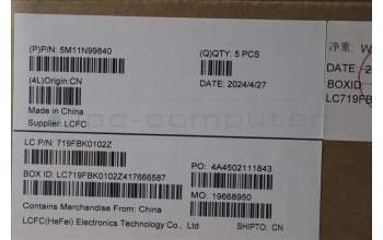 Lenovo 5M11N99840 MECH_ASM FRU KBD CCV ENG BL (LTN) US BK