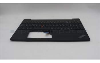 Lenovo 5M11N99850 C-Cover with keyboard, Belgian, Black, Backlight, UK