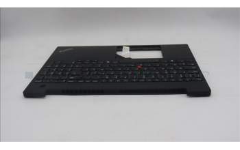 Lenovo 5M11N99850 C-Cover with keyboard, Belgian, Black, Backlight, UK