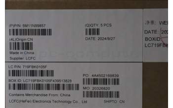 Lenovo 5M11N99857 C-Cover with keyboard, French, Black, Backlight, US