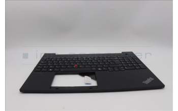 Lenovo 5M11N99857 C-Cover with keyboard, French, Black, Backlight, US