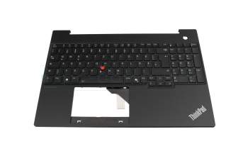 5M11N99862 original Lenovo keyboard incl. topcase DE (german) black/black with backlight and mouse-stick