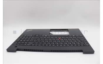 Lenovo 5M11N99939 C-Cover with keyboard, Ukraine, Black, Backlight, US