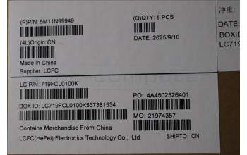 Lenovo 5M11N99949 C-Cover with keyboard, Arabic, Black, US