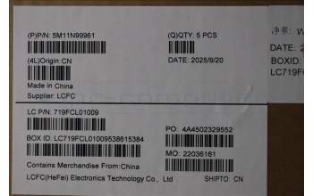 Lenovo 5M11N99961 C-Cover with keyboard, Spanish, Black, UK