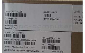 Lenovo 5M11N99987 C-Cover with keyboard, Italian, Black, UK