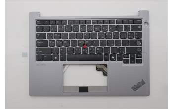 Lenovo 5M11P00087 C-Cover with keyboard, Arabic, Arctic Grey, US