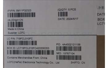 Lenovo 5M11P32323 C-Cover with keyboard, Belgian, Black, Backlight, UK