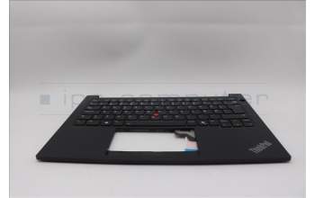 Lenovo 5M11P32327 C-Cover with keyboard, Danish, Black, Backlight, UK
