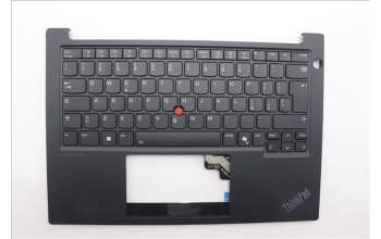 Lenovo 5M11P32387 C-Cover with keyboard, Italian, Black, Backlight, UK