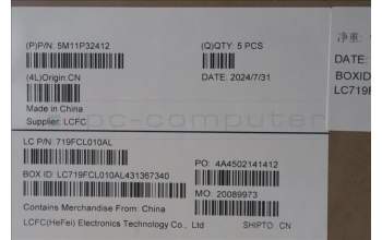 Lenovo 5M11P32412 C-Cover with keyboard, Russian, Black, Backlight, US