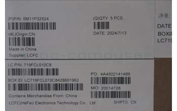 Lenovo 5M11P32524 C-Cover with keyboard, Korean, Black, Backlight, US