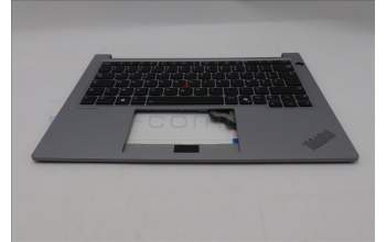 Lenovo 5M11P32617 C-Cover with keyboard, French, Arctic Grey, Backlight, US