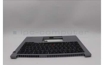 Lenovo 5M11P32689 C-Cover with keyboard, Czech Slovakian, Arctic Grey, Backlight, UK