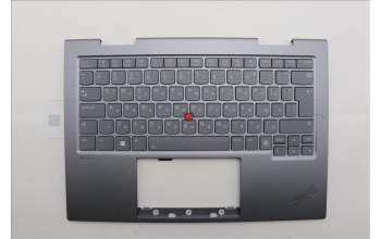 Lenovo 5M11P34999 C-Cover with keyboard, Bulgarian, Luna Grey, Fingerprint, WLAN, UK