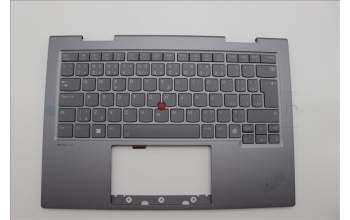 Lenovo 5M11P35001 C-Cover with keyboard, Czech Slovakian, Luna Grey, Fingerprint, WLAN, UK