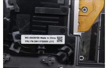 Lenovo 5M11P35009 C-Cover with keyboard, Greek, Luna Grey, Fingerprint, WLAN, US