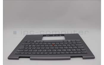Lenovo 5M11P35019 C-Cover with keyboard, Nordic, Luna Grey, Fingerprint, WLAN, UK