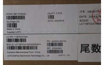 Lenovo 5M11P35033 C-Cover with keyboard, Arabic, Luna Grey, Fingerprint, WWAN, US