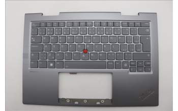Lenovo 5M11P35038 C-Cover with keyboard, Czech Slovakian, Luna Grey, Fingerprint, WWAN, UK