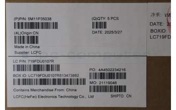 Lenovo 5M11P35038 C-Cover with keyboard, Czech Slovakian, Luna Grey, Fingerprint, WWAN, UK