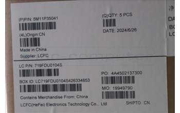 Lenovo 5M11P35041 C-Cover with keyboard, Estonian, Luna Grey, Fingerprint, WWAN, UK