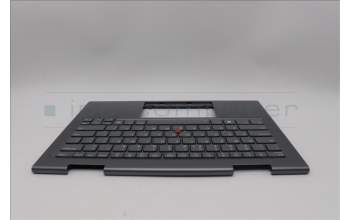 Lenovo 5M11P35042 C-Cover with keyboard, US English Euro, Luna Grey, Fingerprint, WWAN, US