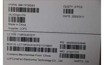 Lenovo 5M11P35043 C-Cover with keyboard, French, Luna Grey, Fingerprint, WWAN, US