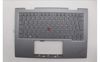 Lenovo 5M11P35067 C-Cover with keyboard, UK English, Luna Grey, Fingerprint, WWAN, UK