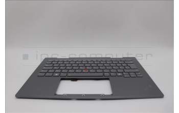 Lenovo 5M11P35080 C-Cover with keyboard, French, Luna Grey, Fingerprint, WWAN, US