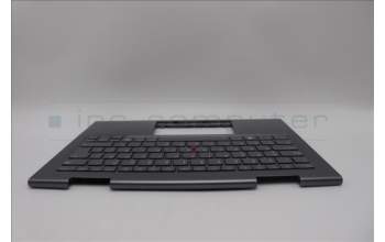 Lenovo 5M11P35086 C-Cover with keyboard, Icelandic, Luna Grey, Fingerprint, WWAN, UK