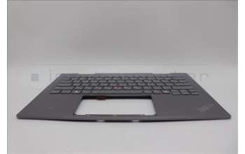 Lenovo 5M11P35089 C-Cover with keyboard, Korean, Luna Grey, Fingerprint, WWAN, US