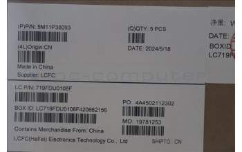 Lenovo 5M11P35093 C-Cover with keyboard,Nordic,Luna Grey,Fingerprint,WWAN