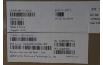 Lenovo 5M11P35104 C-Cover with keyboard, UK English, Luna Grey, Fingerprint, WWAN, UK