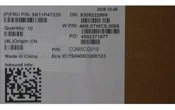 Lenovo 5M11P47235 C-Cover with keyboard, Hungarian, No NFC, Backlight, UK