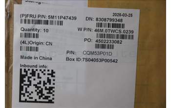 Lenovo 5M11P47439 MECH_ASM NFC CCvr+NORDIC KB ASM,LTN