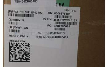 Lenovo 5M11P47490 C-Cover with keyboard, French, Backlight, US