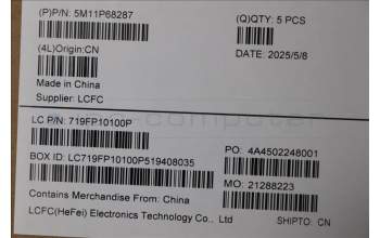 Lenovo 5M11P68287 MECH_ASM BL KB NP BK BEL CHY