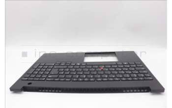 Lenovo 5M11P68288 C-Cover with keyboard, Belgian, Black, Backlight, UK