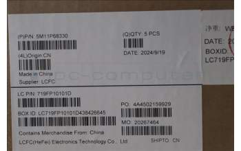 Lenovo 5M11P68330 C-Cover with keyboard, Hungarian, Black, Backlight, UK