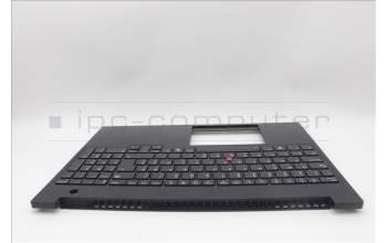 Lenovo 5M11P68360 C-Cover with keyboard, Slovenian, Black, Backlight, UK