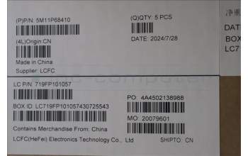 Lenovo 5M11P68410 C-Cover with keyboard, Belgian, Black, Backlight, WWAN, SIM, UK