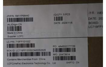 Lenovo 5M11P68442 MECH_ASM BL KB NP BK WW GER CHY