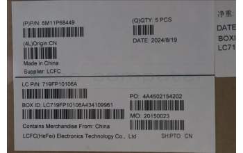 Lenovo 5M11P68449 C-Cover with keyboard, Hebrew, Black, Backlight, WWAN, SIM, US