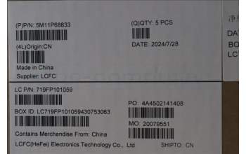 Lenovo 5M11P68833 C-Cover with keyboard, Swedish/Finnish, Black, Backlight, WWAN, SIM, UK