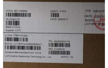 Lenovo 5M11P68856 C-Cover with keyboard, Turkish, Black, Backlight, WWAN, SIM, UK