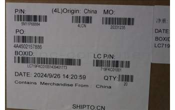 Lenovo 5M11P68884 X13YG5 PowerButton w/BKT-Grey