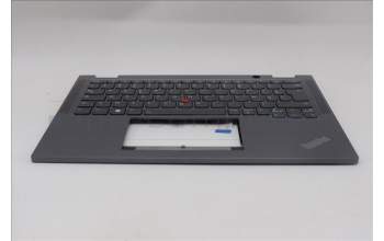 Lenovo 5M11P68932 C-Cover with keyboard, French, Grey, Backlight, US