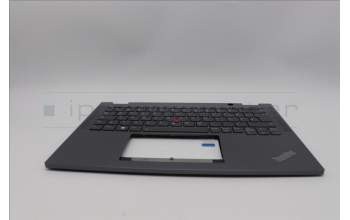 Lenovo 5M11P68938 C-Cover with keyboard, German, Grey, Backlight, UK