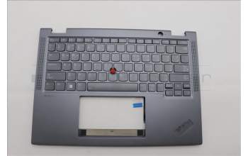 Lenovo 5M11P69038 C-Cover with keyboard, Arabic, Grey, Backlight, WWAN, US